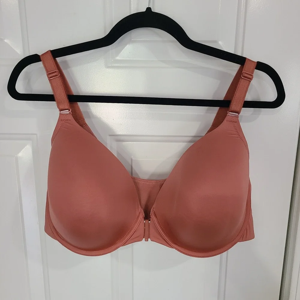 Torrid Perfect T Front-Close‎ Lightly Lined Bra 40DDD Rose Pink Underwire